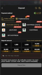 PKR98 Deposit