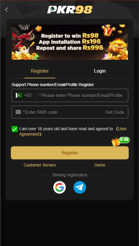 PKR98 Game Register