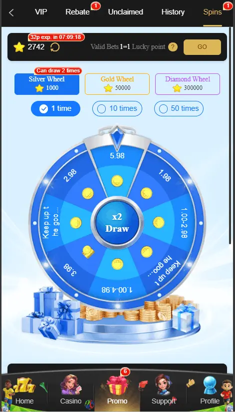 PKR98 Spins
